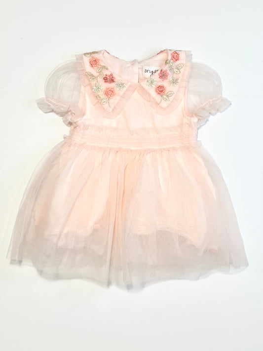 Embroidered tulle dress - Size 0