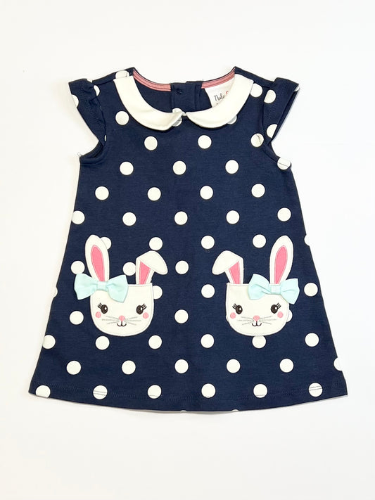 Spotty bunny dress - Size 6-9 months