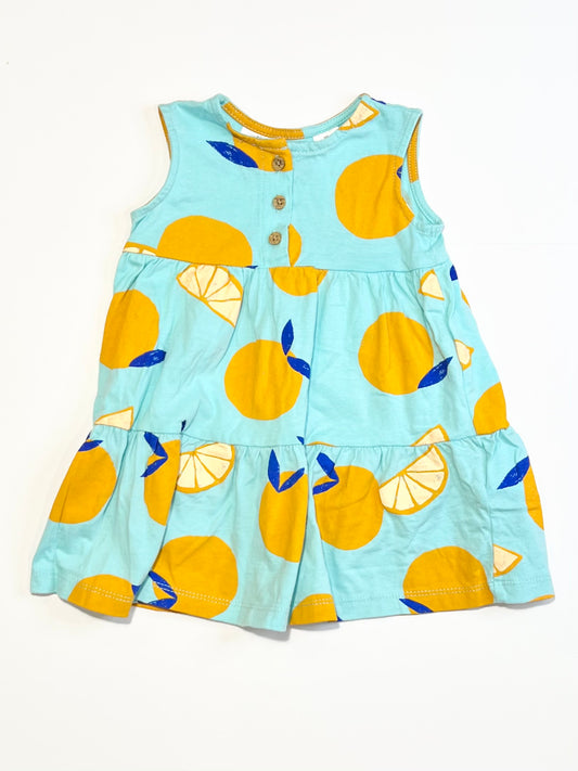 Jersey oranges dress - Size 6-9 months