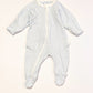 Blue stripe zip onesie - Size 0000
