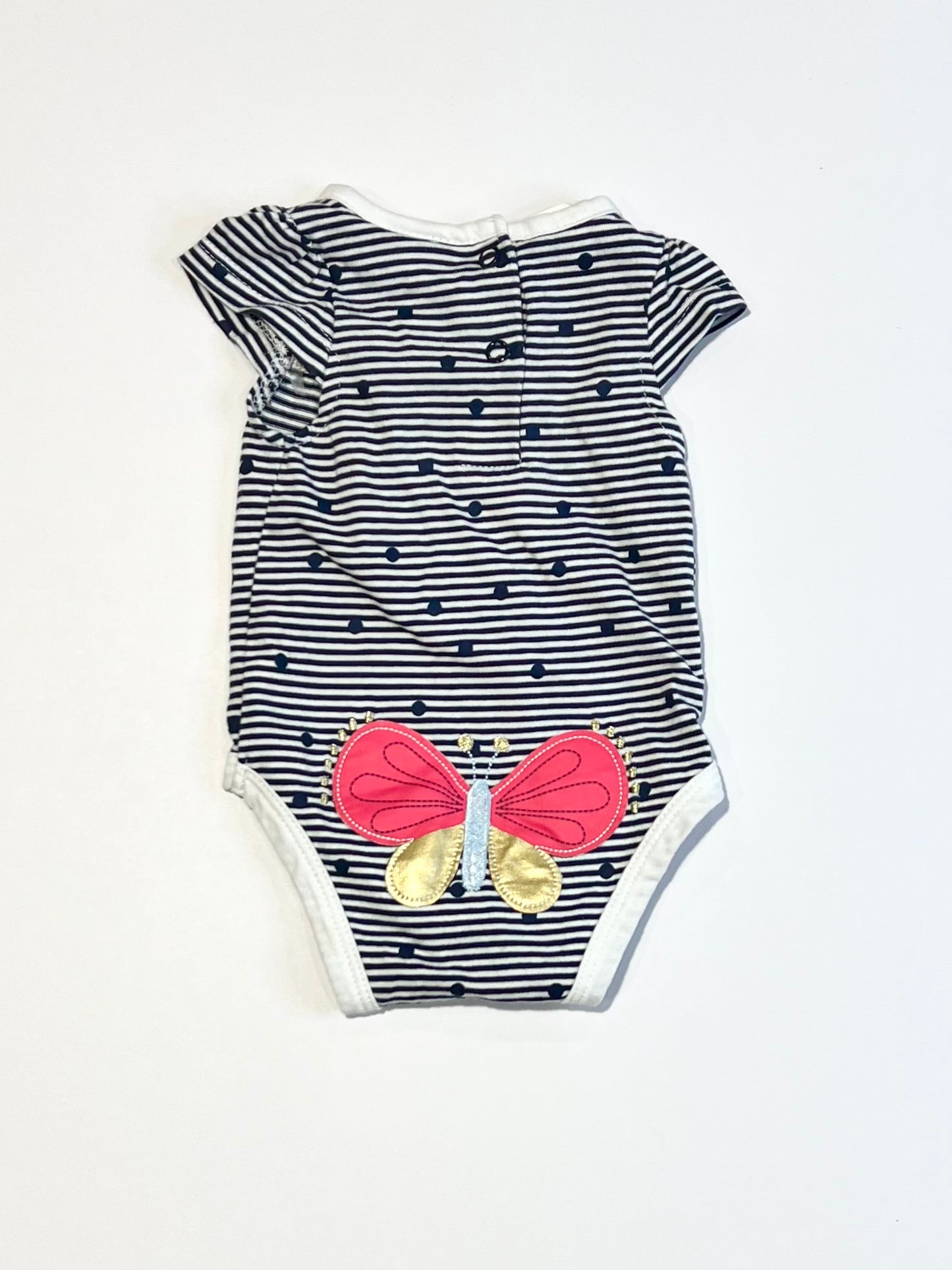 Striped butterfly bodysuit - Size 0000