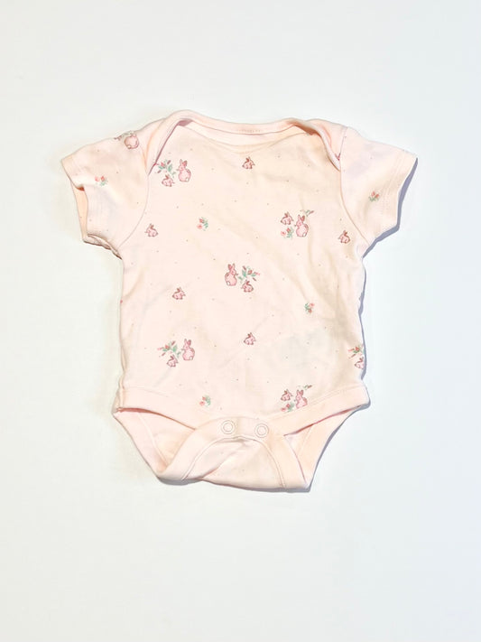 Pink bunny bodysuit - Size 0000