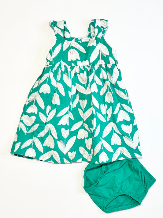 Floral cotton dress - Size 9-12 months