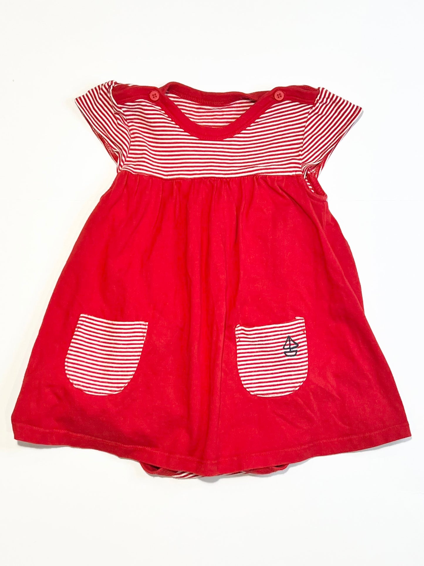 Striped jersey dress - Size 9-12 months
