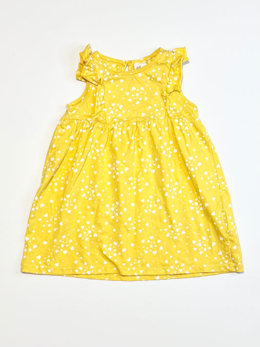 Hearts jersey dress - Size 9-12 months