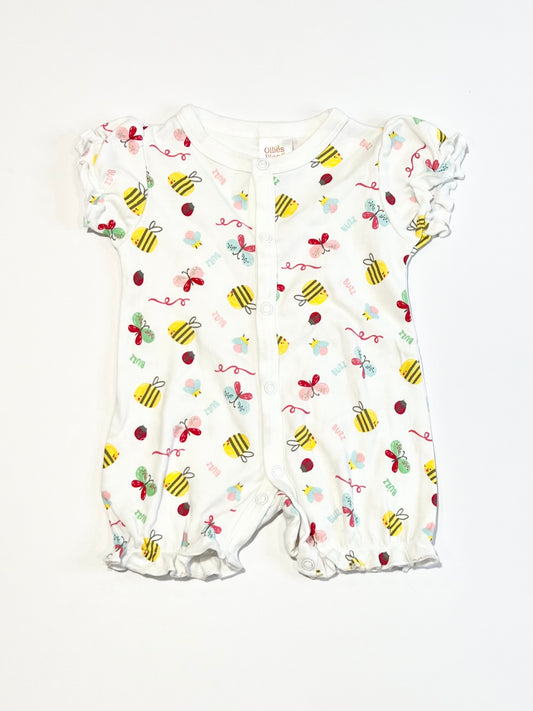 Bees and butterflies romper - Size 0000