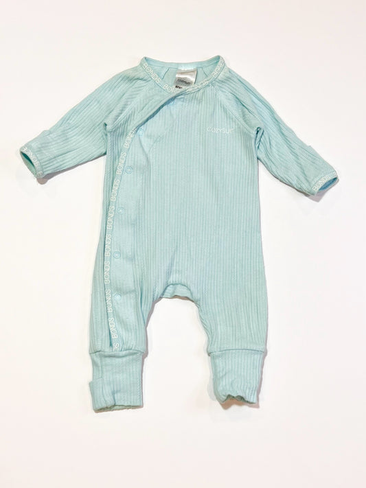 Blue ribbed Cosysuit - Size 0000