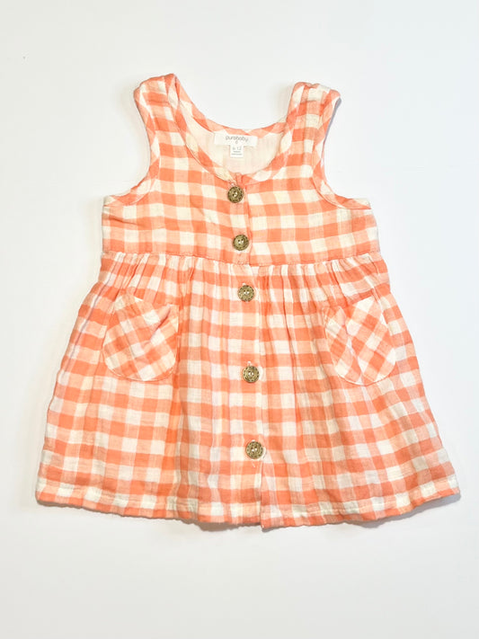 Gingham muslin dress - Size 0