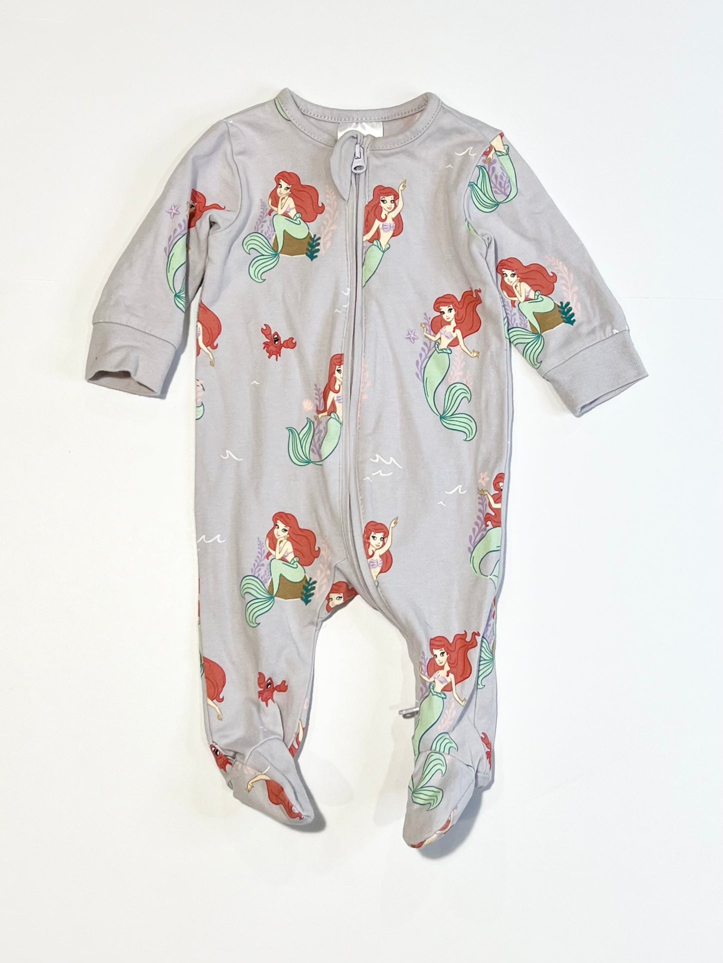 Little Mermaid zip onesie - Size 0000
