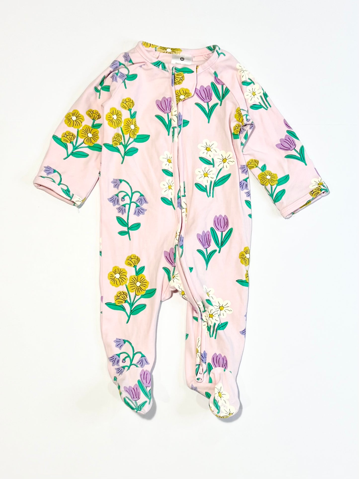 Floral zip onesie - Size 0000