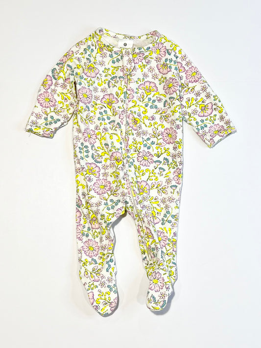 Floral zip onesie - Size 0000