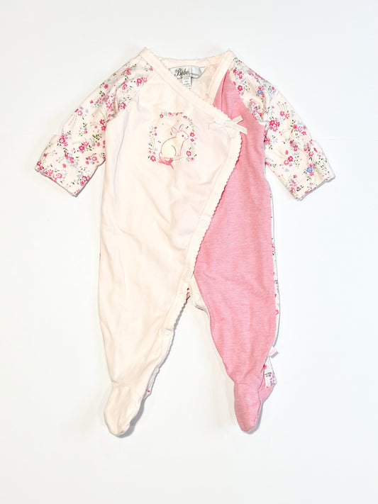 Pink bunny onesie - Size 0000