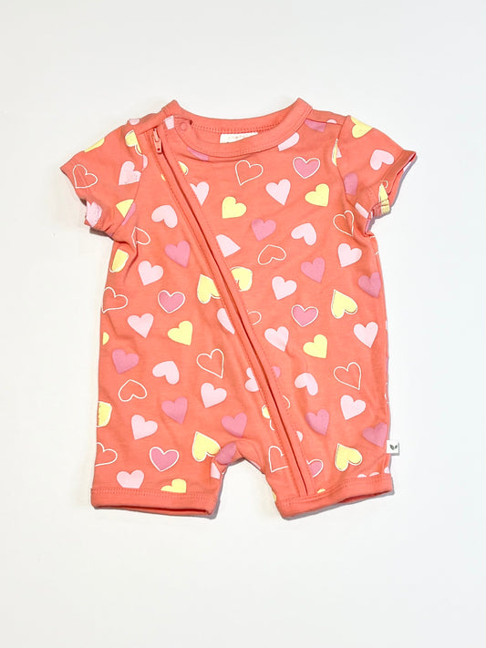 Hearts zip romper - Size 0000