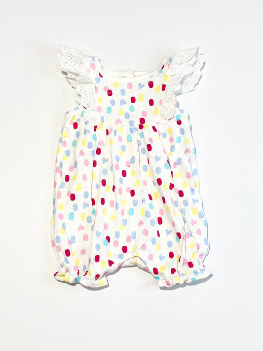 Jersey ruffle romper - Size 0000