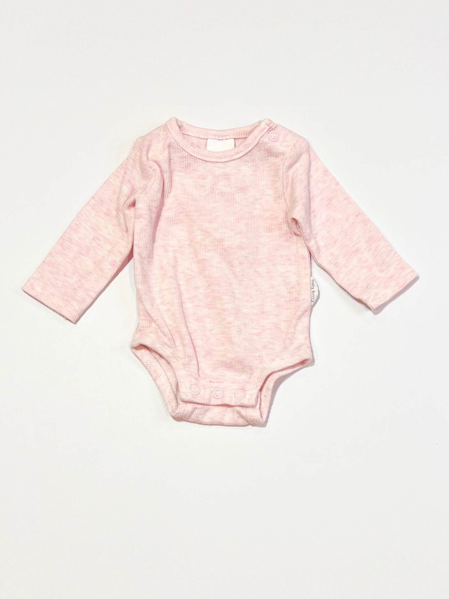 Pink ribbed bodysuit - Size 00000