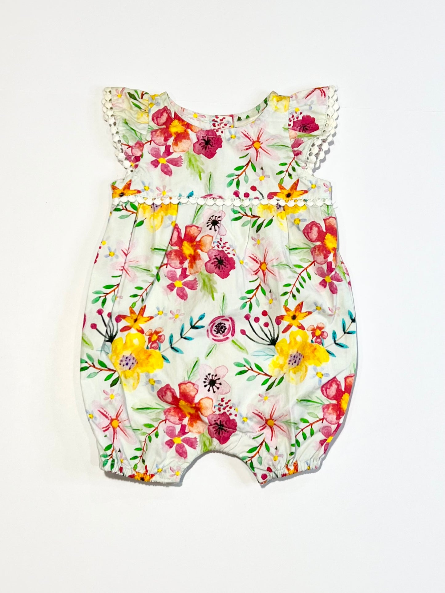 Floral cotton romper - Size 0000