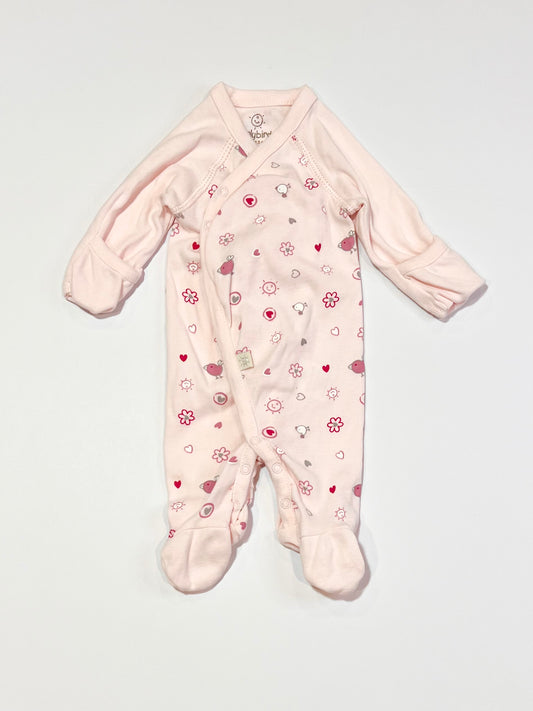 Suns and birds onesie - Size 000000