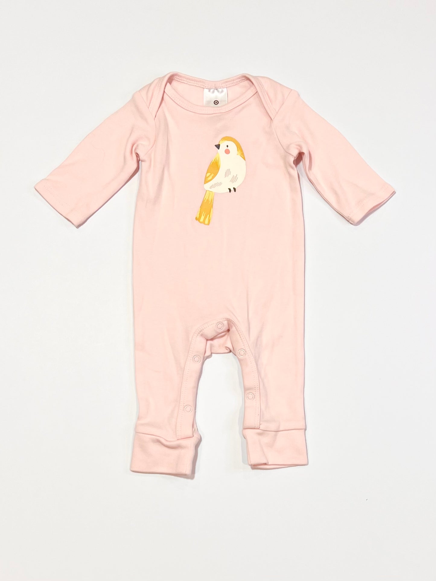 Pink bird onesie - Size 00000