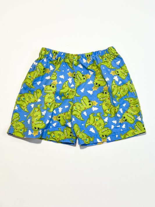 Christmas dino shorts - Size 3