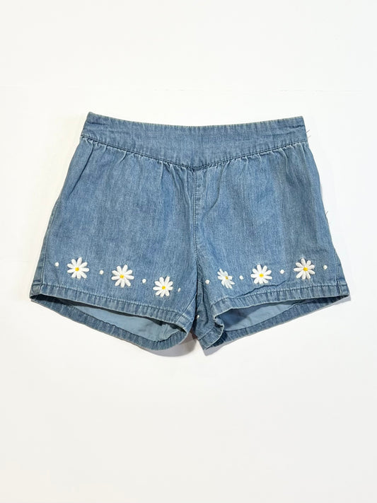 Embrodiered daisy shorts - Size 3