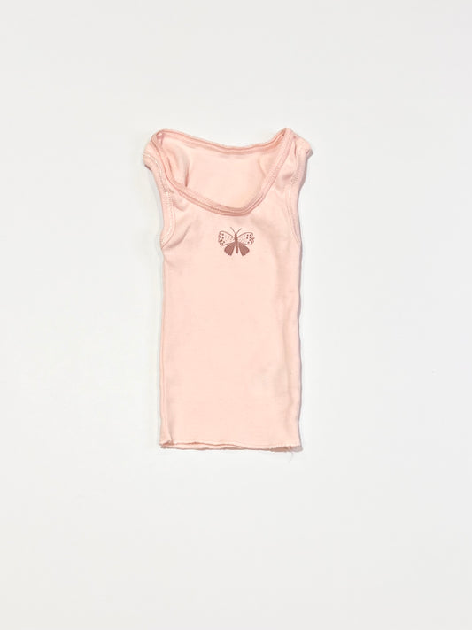 Pink butterfly singlet - Size 0000