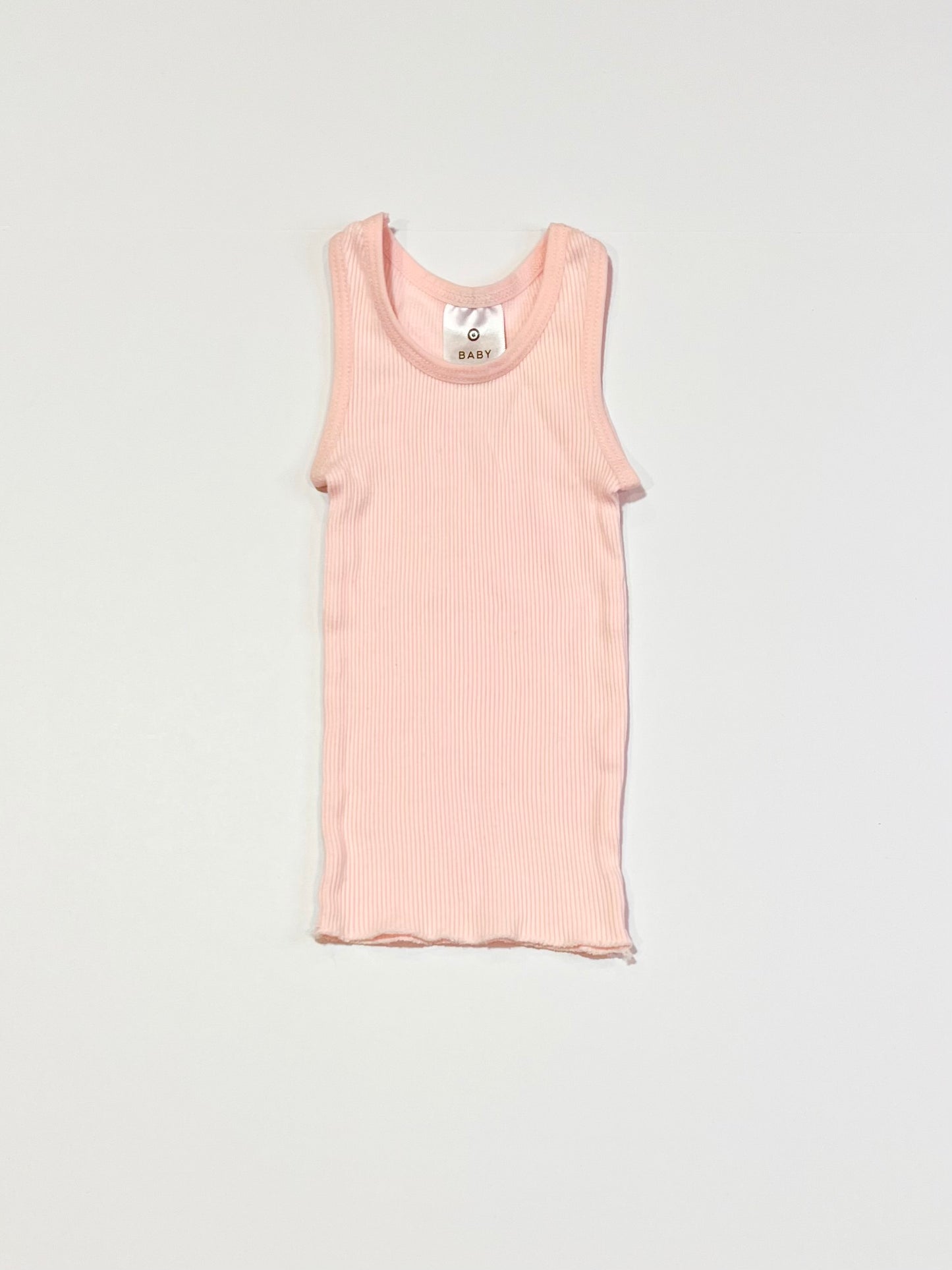 Pink ribbed singlet - Size 0000