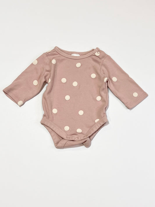 Dusty pink spot bodysuit - Size 0000