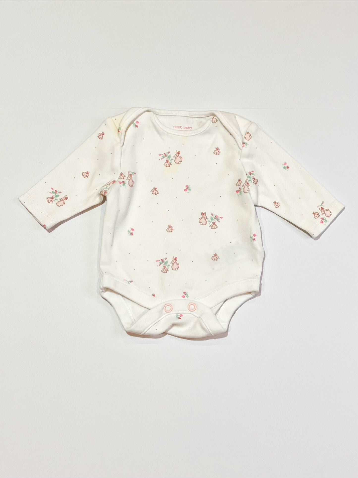 Pink bunny bodysuit - Size 0000