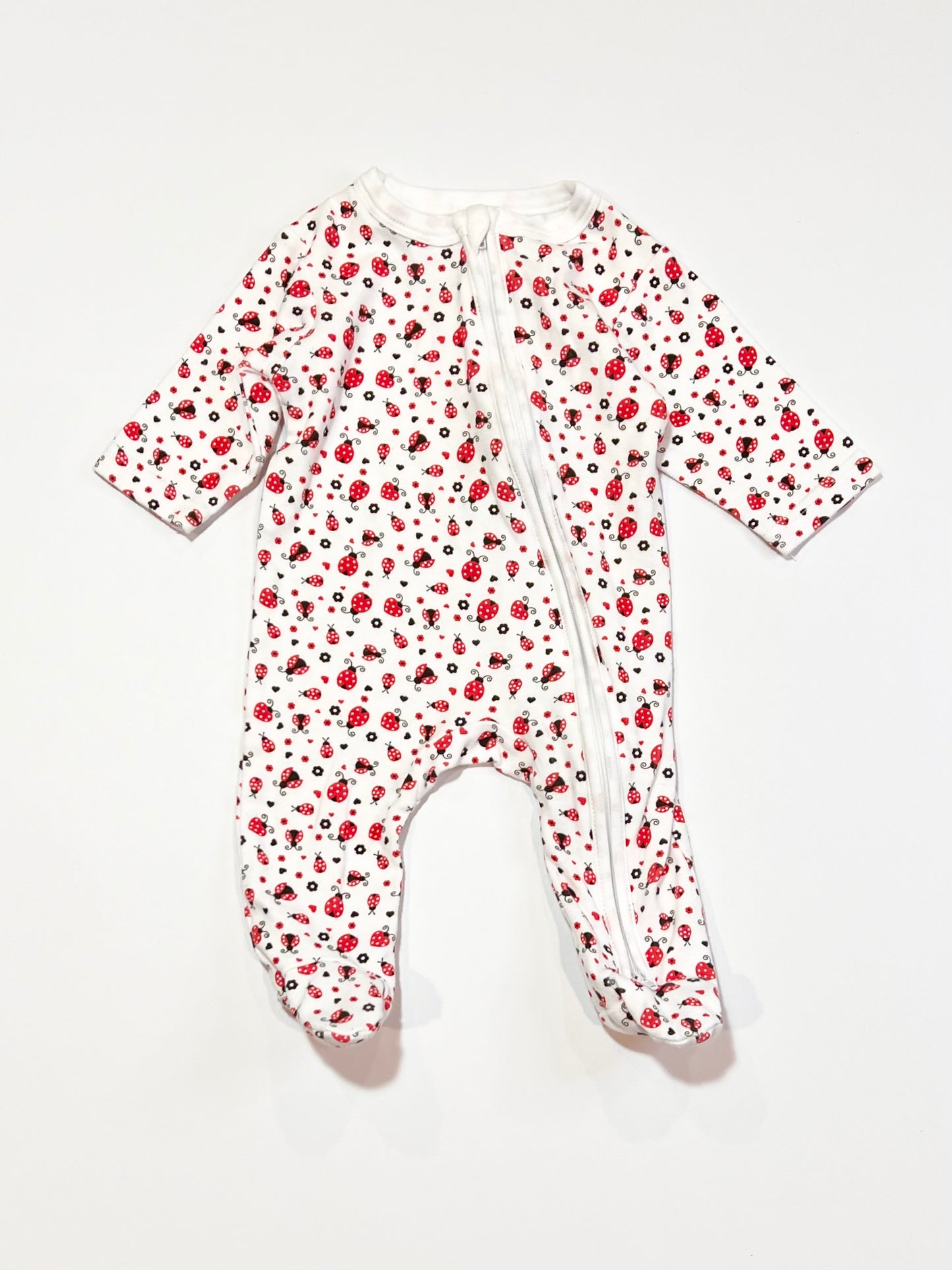 Ladybird zip onesie - Size 0000