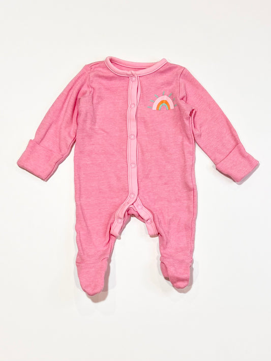 Pink rainbow onesie - Size 0000