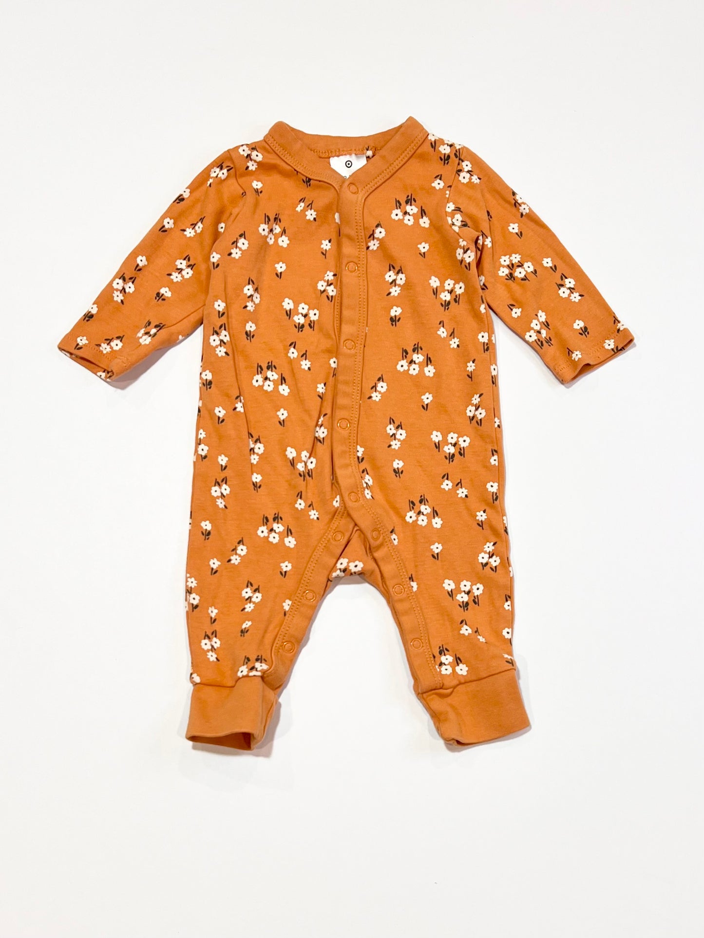 Brown floral onesie - Size 0000