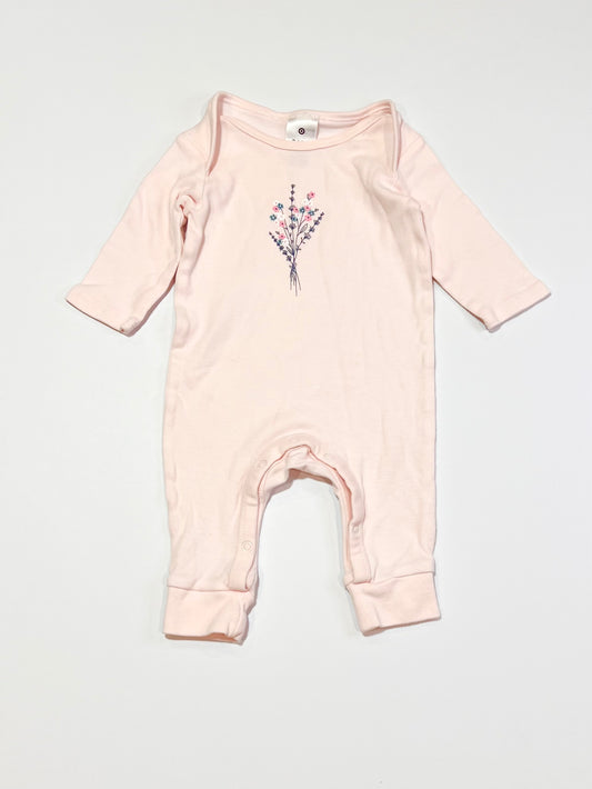 Pink floral onesie - Size 0000