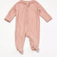 Pink ribbed zip onesie - Size 0000