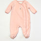 Pink velour onesie - Size 0000