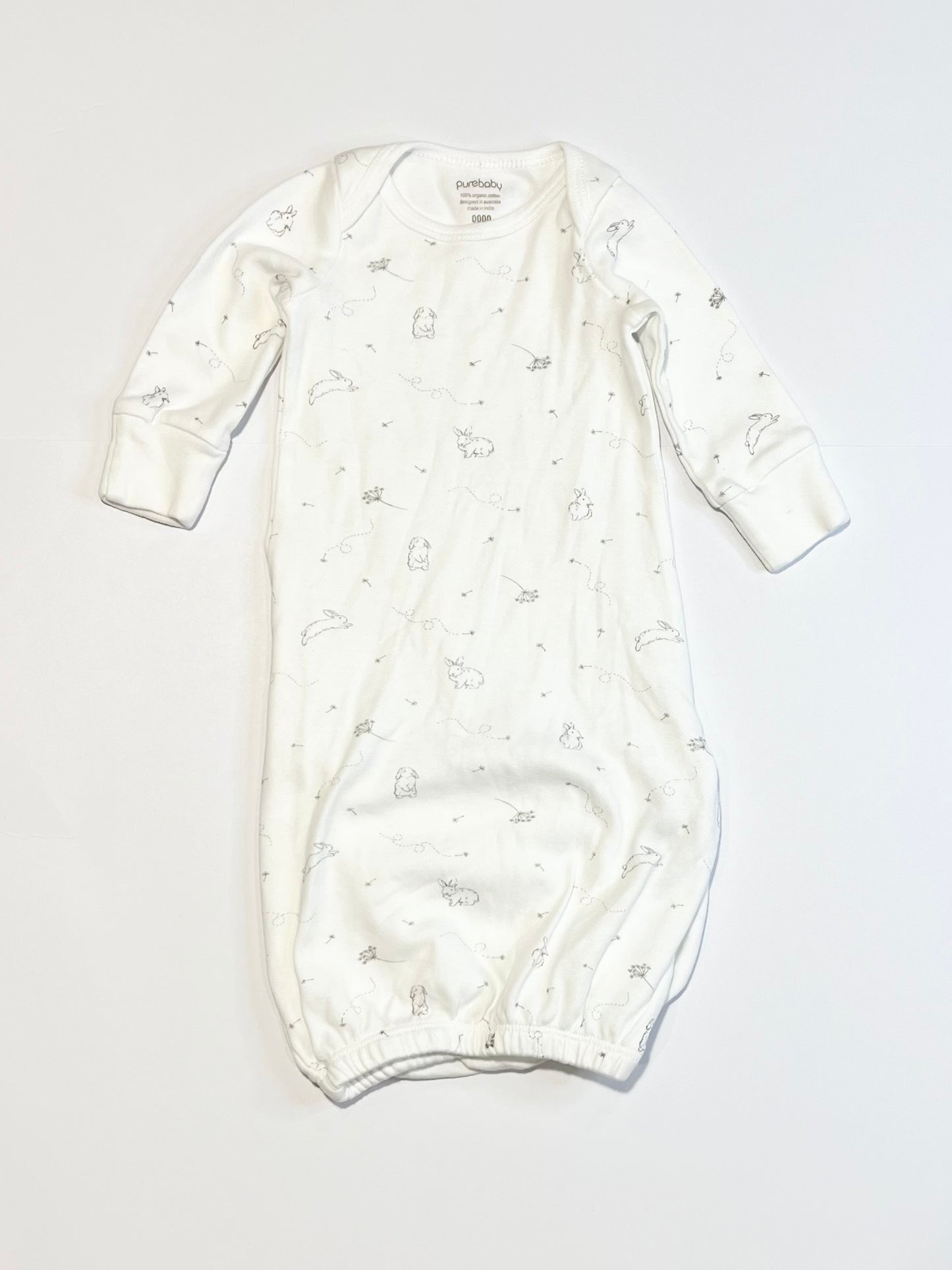 Grey bunny sleep gown - Size 0000