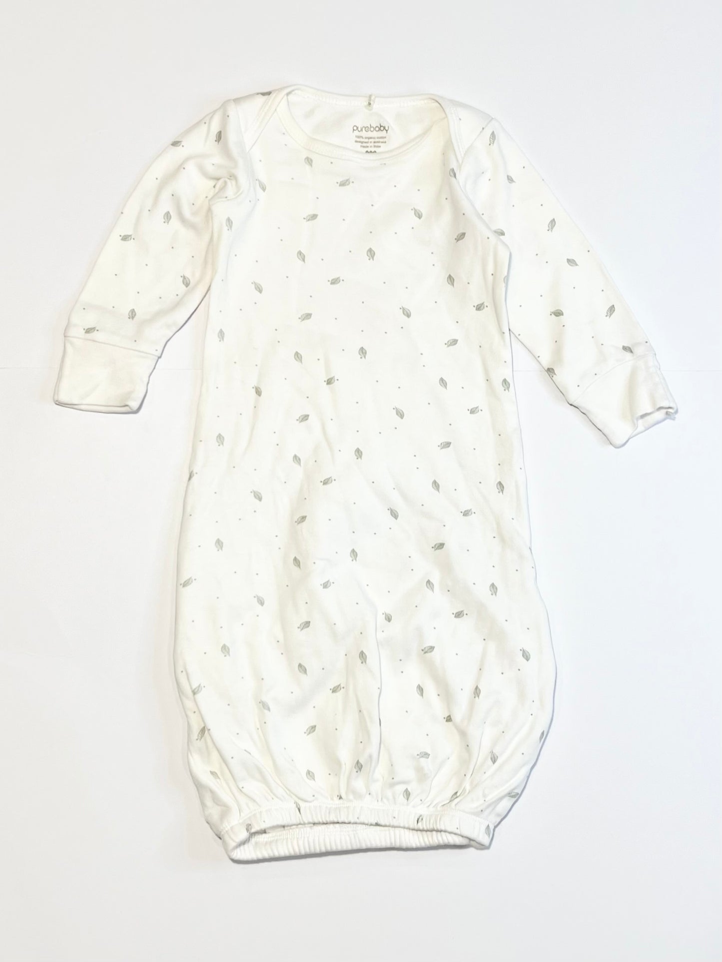 Grey leaf sleep gown - Size 000