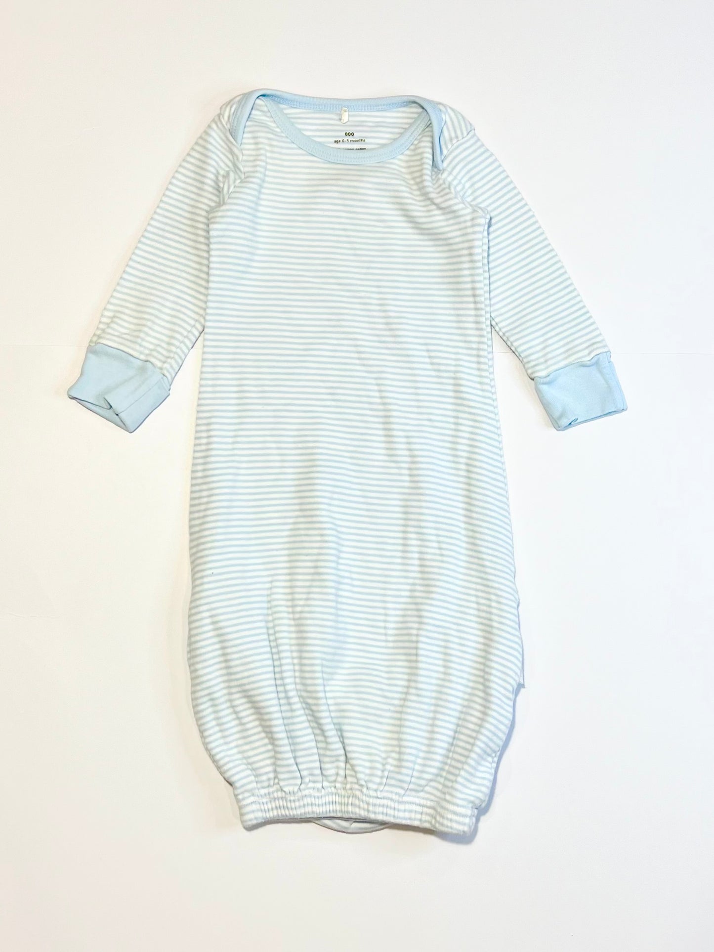 Blue striped sleep gown - Size 000