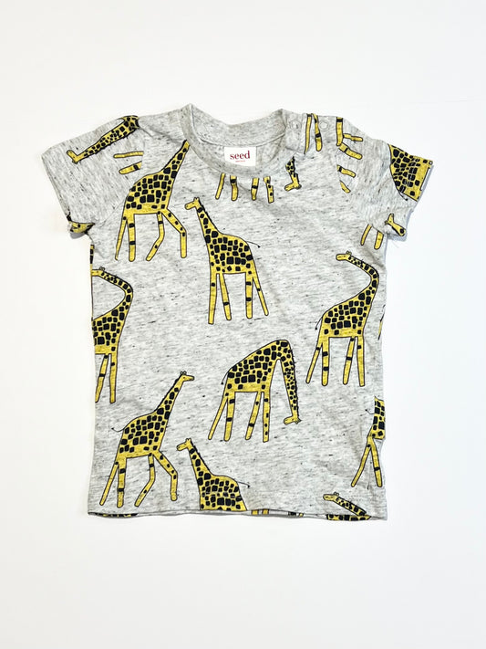 Grey giraffe tee - Size 00