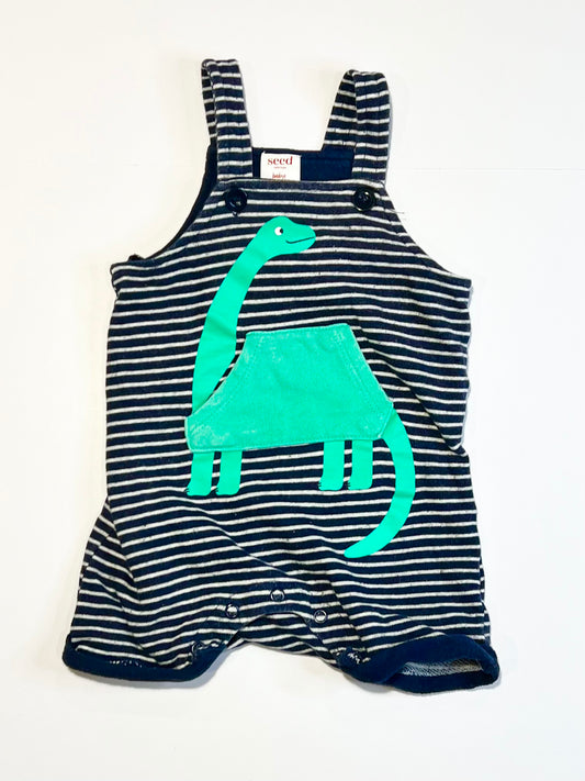 Striped dino shortalls - SIze 00