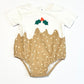 Christmas pudding bubblesuit -Size 00