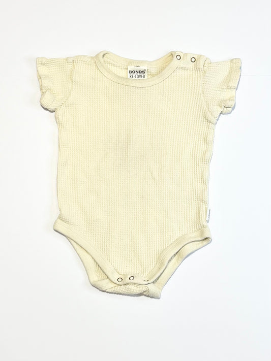 Cream waffle bodysuit - Size 00