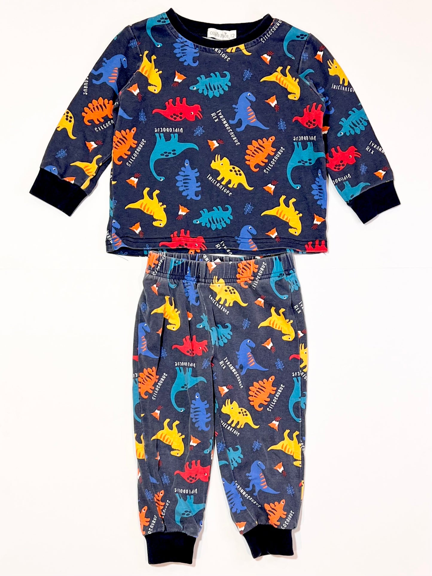 Navy dino pyjamas - Size 2