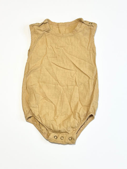Brown linen bodysuit - Size 00