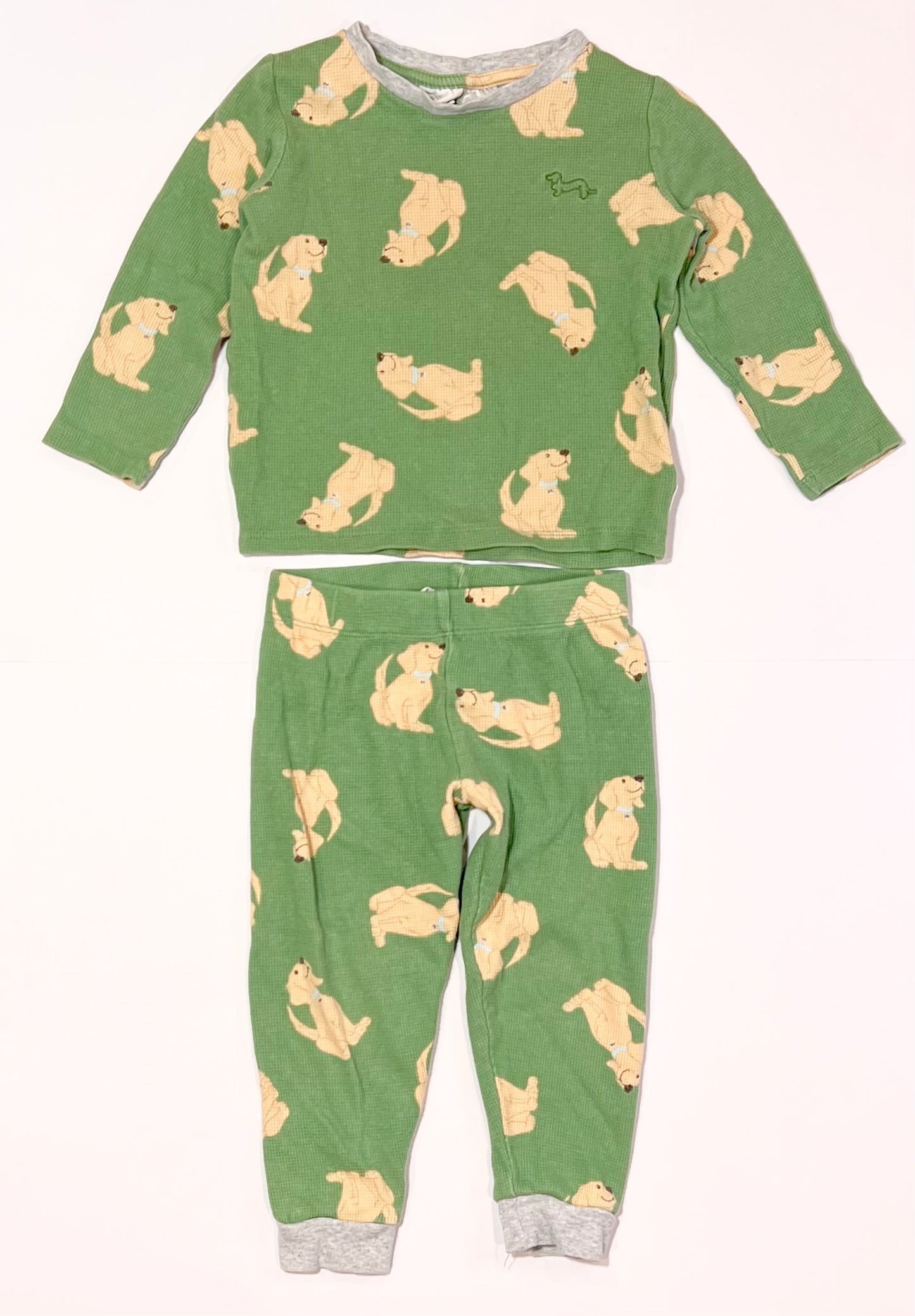 Puppy waffle pyjamas - Size 2