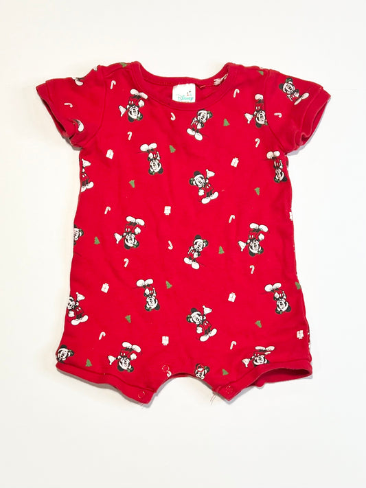 Christmas Mickey romper - Size 00