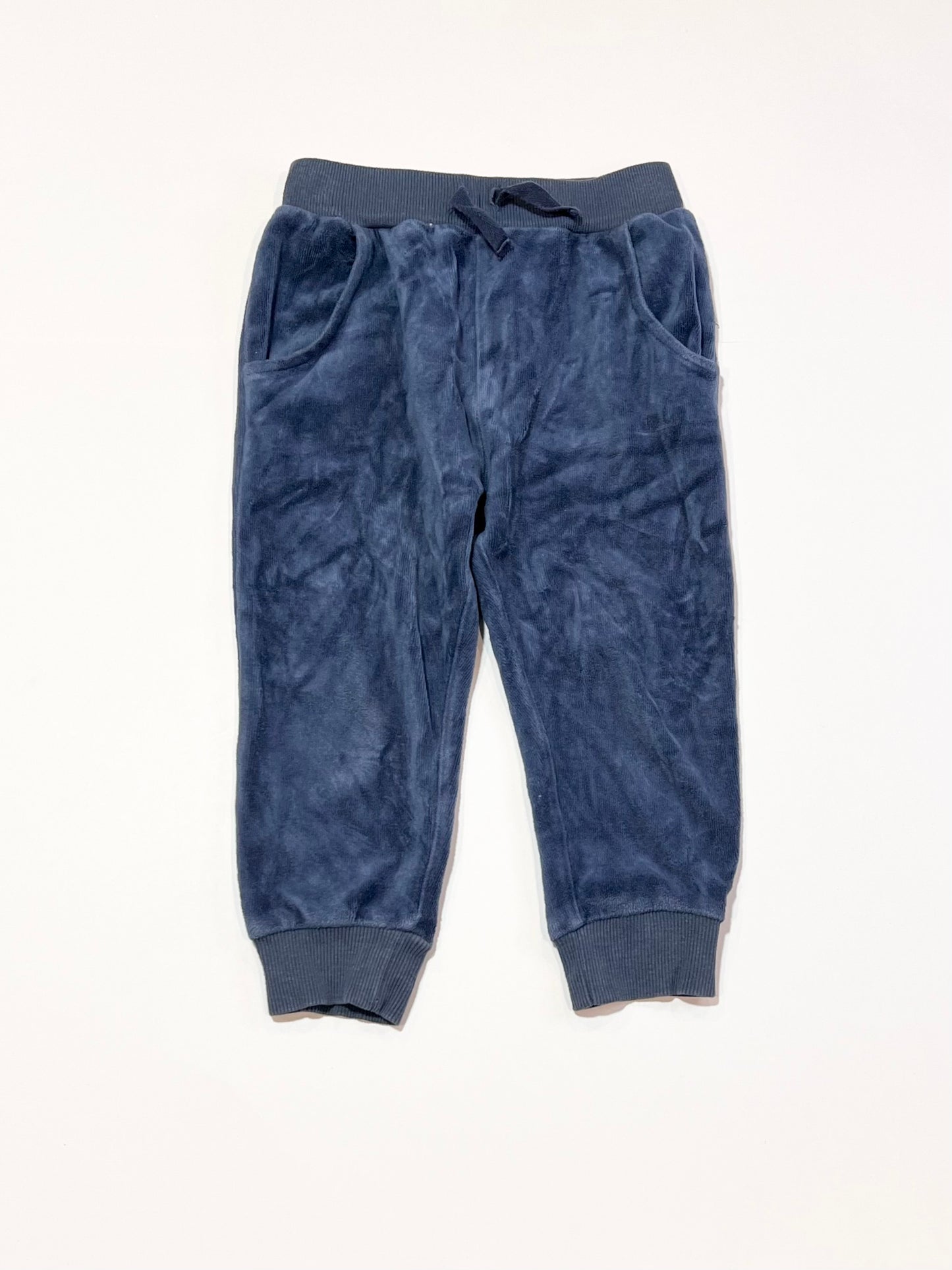 Blue velour pants - Size 2