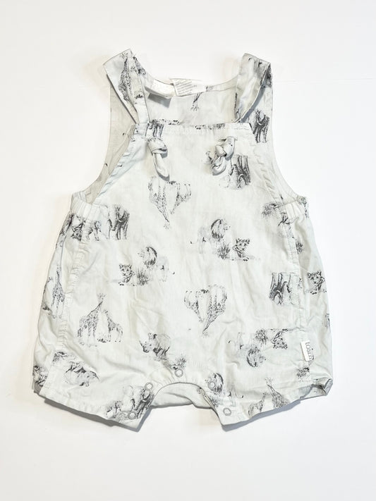 Grey animals romper - Size 00