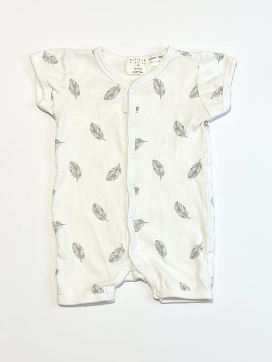 Grey feather romper - Size 00
