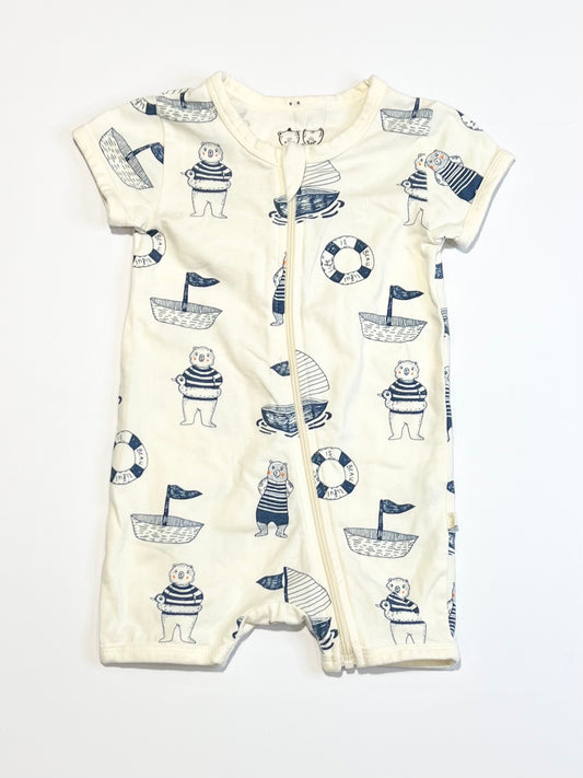 Bears zip romper - Size 00
