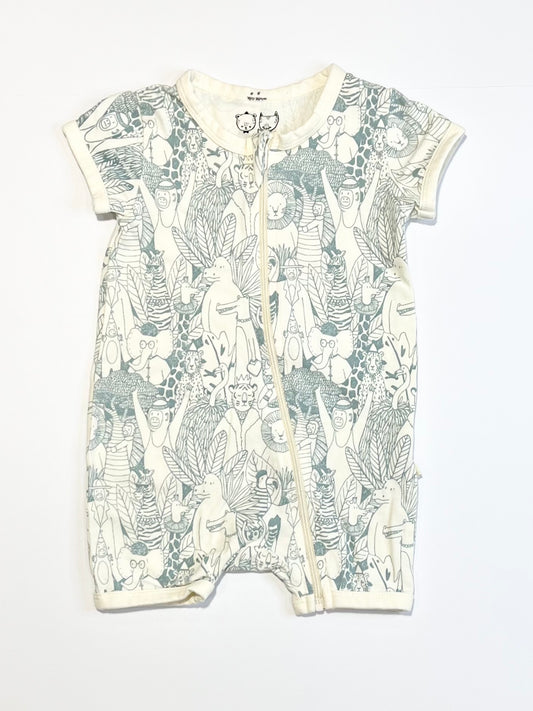 Animals zip romper - Size 00